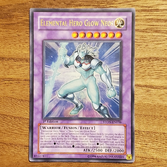 Konami | Toys | Yugioh Ultra Rare Elemental Hero Glow Neos Trading Card |  Poshmark
